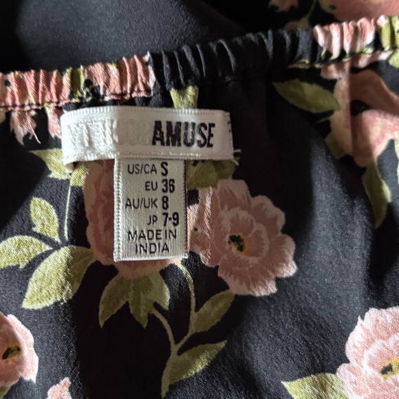 Amuse Society “Sweeter Than You” black floral midi dress, S - Picture 9 of 9